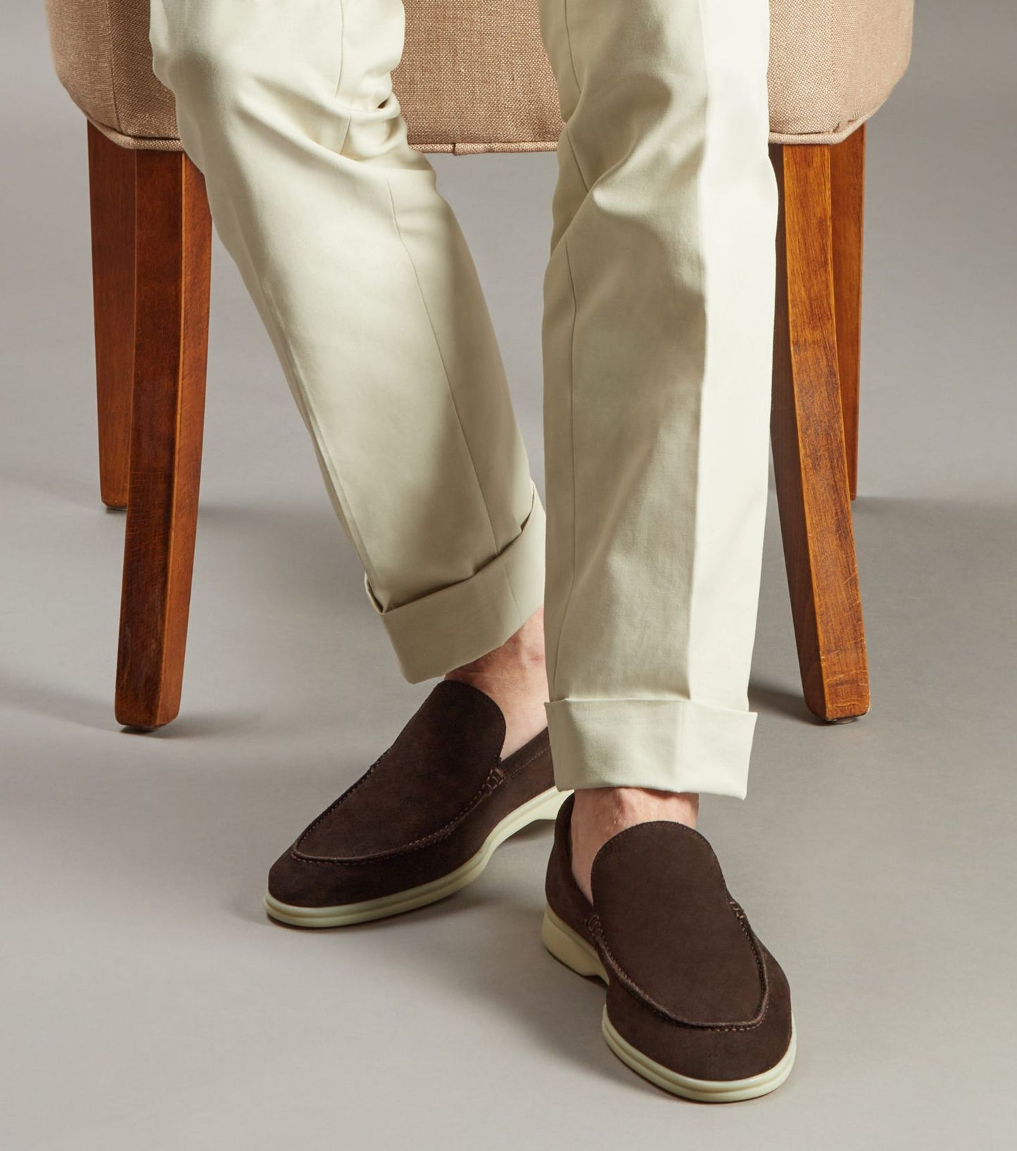 Brabion Unlined Capri Suede Loafer – Brown for the Modern Gentleman
