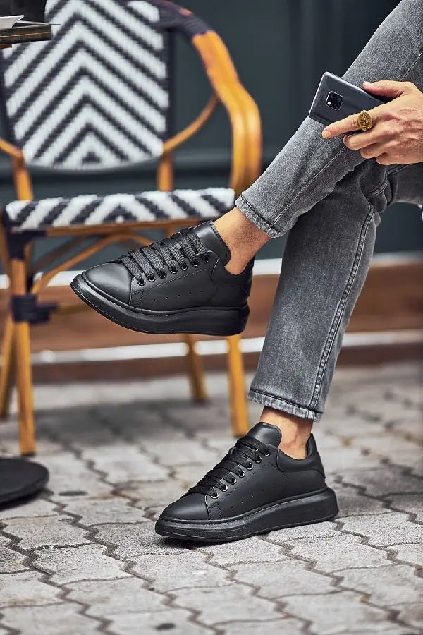 Brabion Tauris Black High Top Sneakers - Stylish Comfort for Every Occasion - BRABION