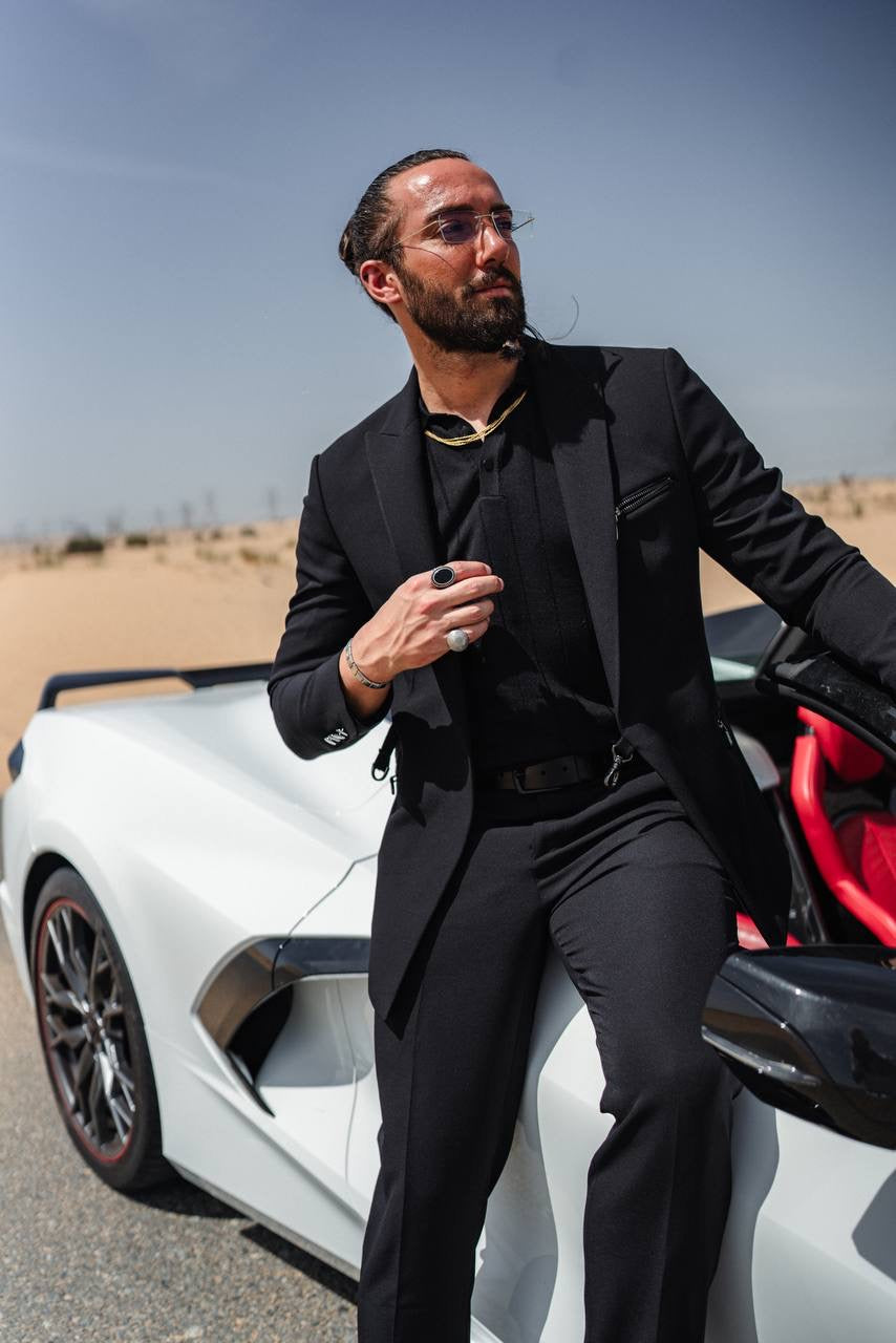 Maison Black Modern Casual Tailored Suit – Summer Statement