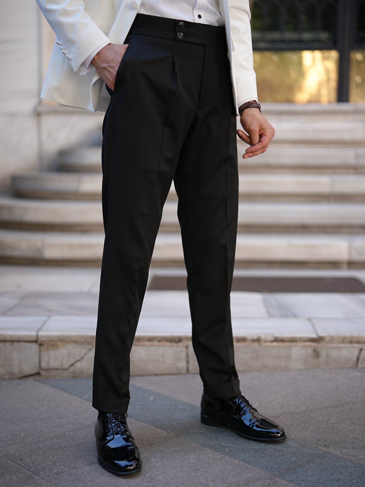 White Premium Tuxedo - Italian Style Slim Fit Groom Suit