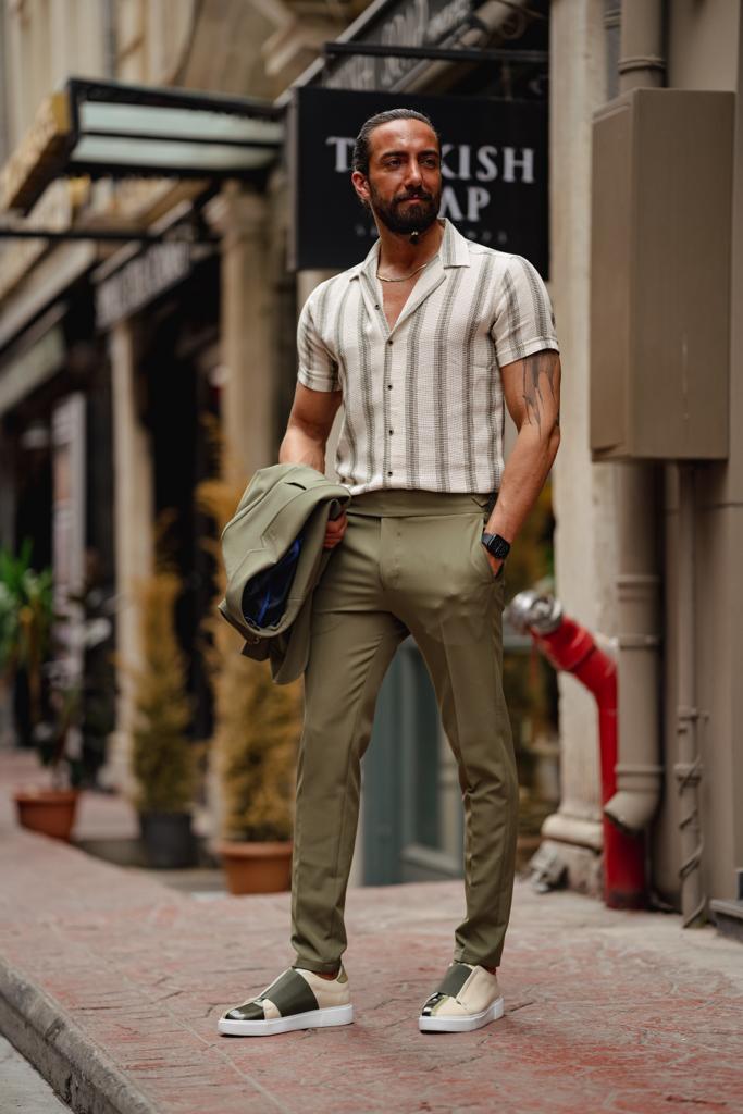 Evo Green Slim Fit Wool Suit - A Timeless Choice for Every Occasion