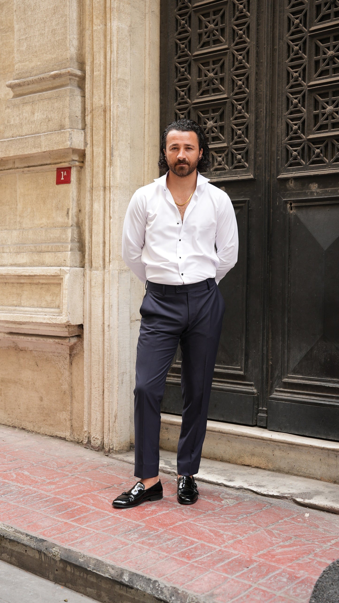 Brabion Milano White Tuxedo Shirt - Sophistication Redefined