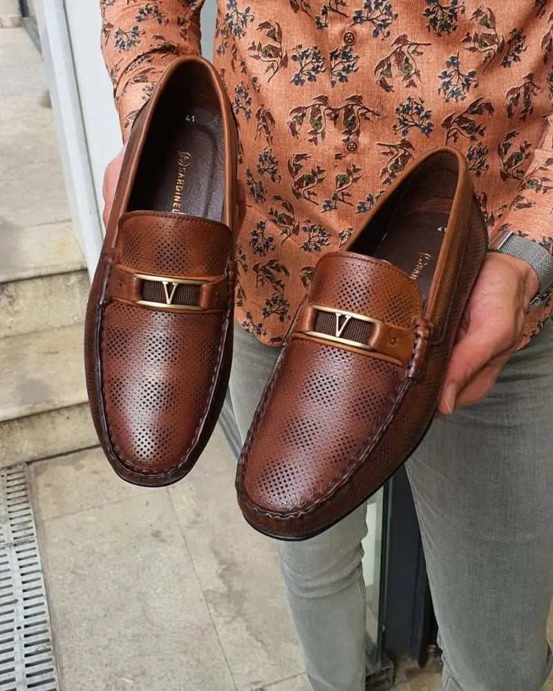 Custer Tan Bit Loafers – Classic Leather Footwear for Every Occasion - BRABION