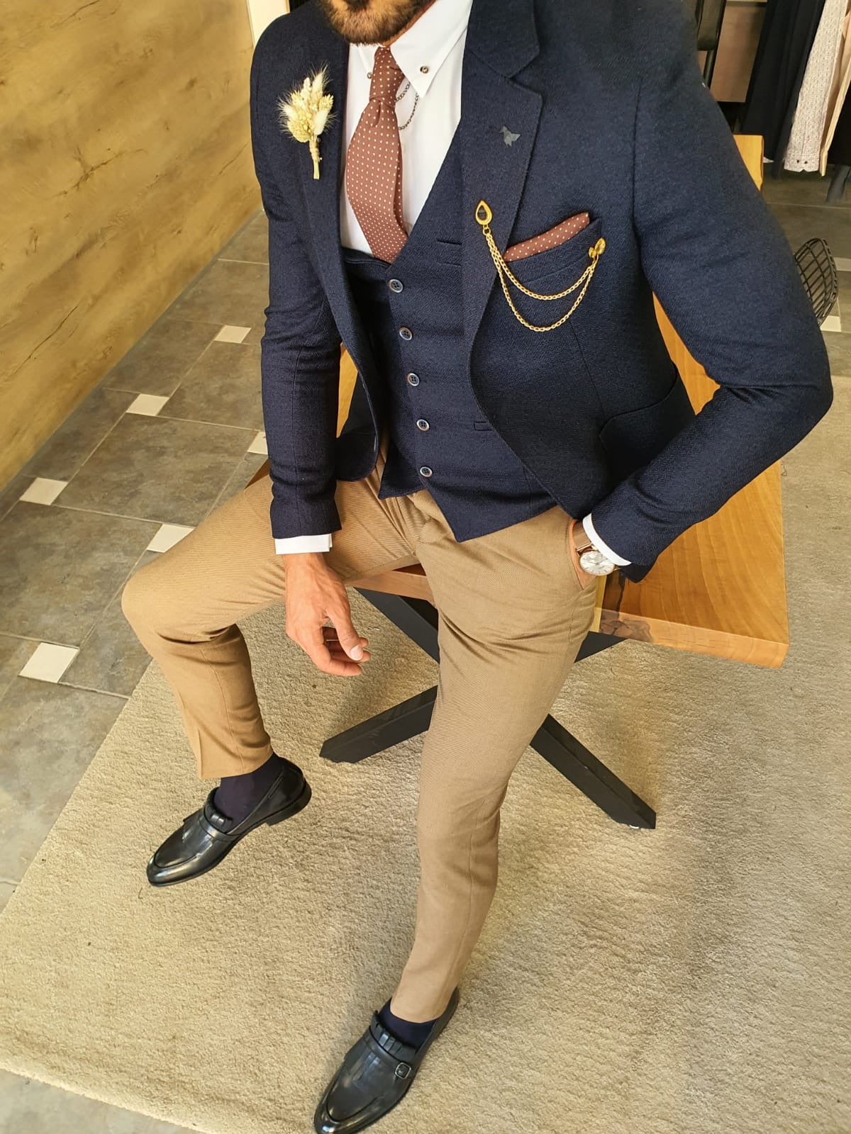 Torino Navy Blue Slim Fit Suit - Elegance Redefined