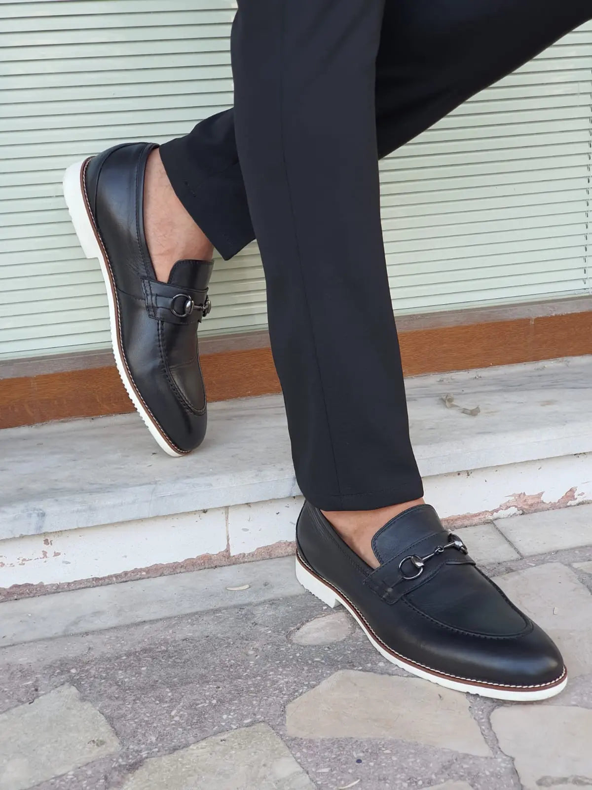 Montreal Black Bit Loafers - Elegant Leather Footwear for Men - BRABION