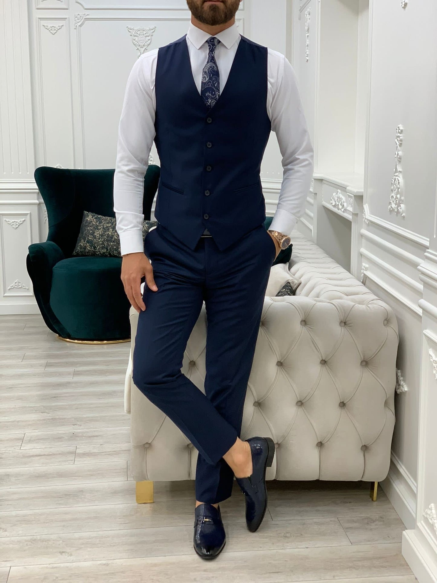 Lance Blue Slim Fit Suit - Elevate Your Wardrobe