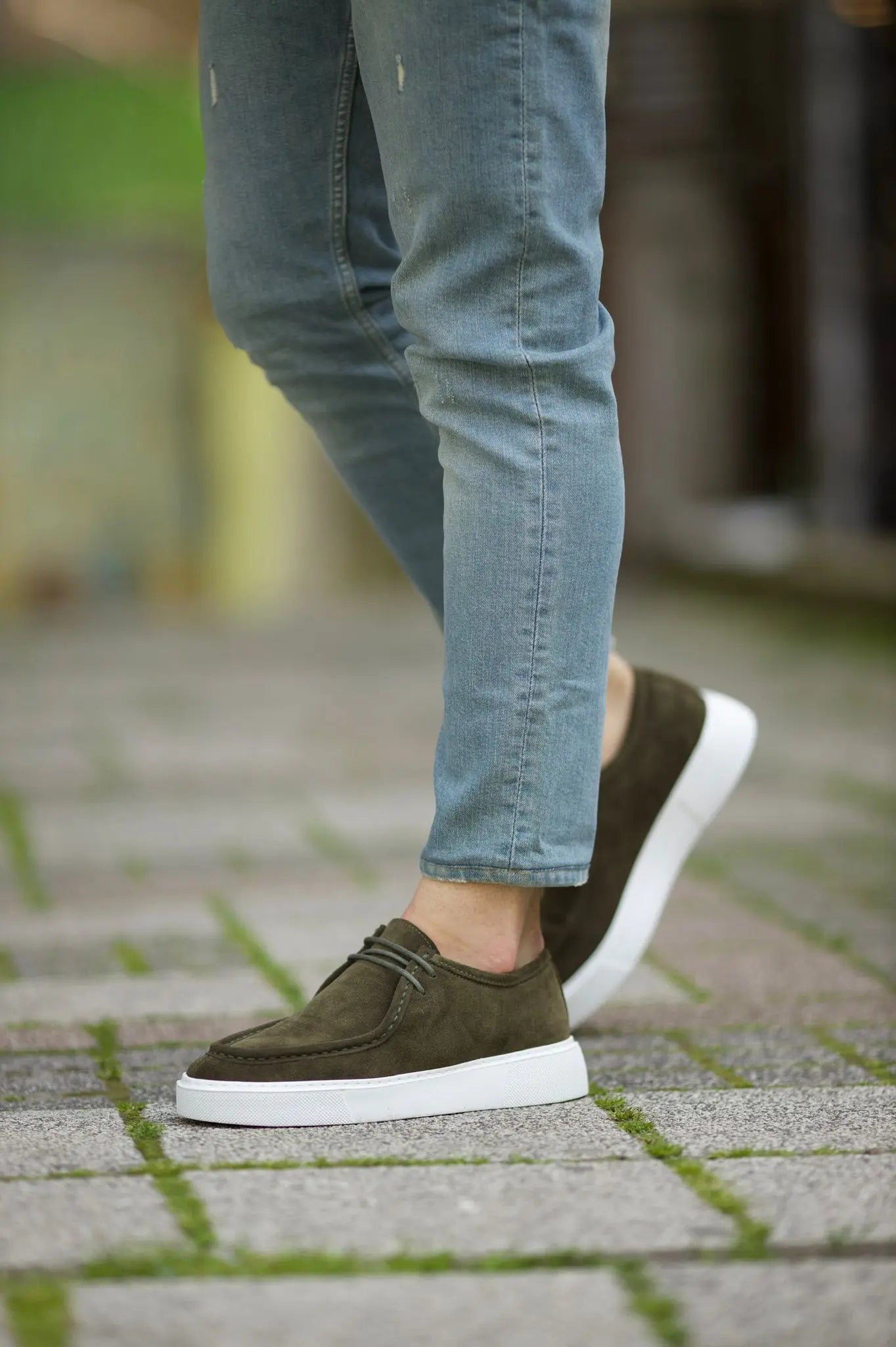 Vince Eva Sole Lace Detail Casual Shoes in Green - BRABION