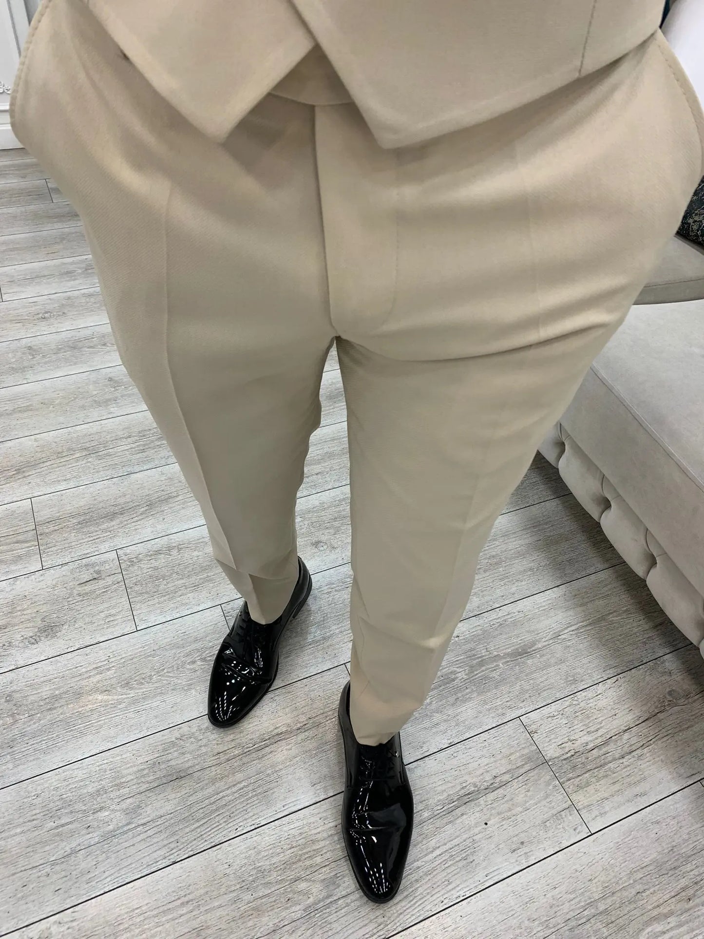 Glendale Beige Slim Fit Shawl Lapel Tuxedo – Elegant Formalwear for Men - BRABION
