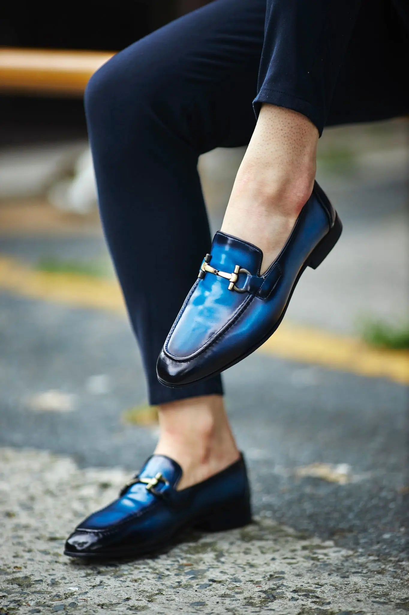 Louis Blue Special Edition Neolite Buckle Loafer - BRABION