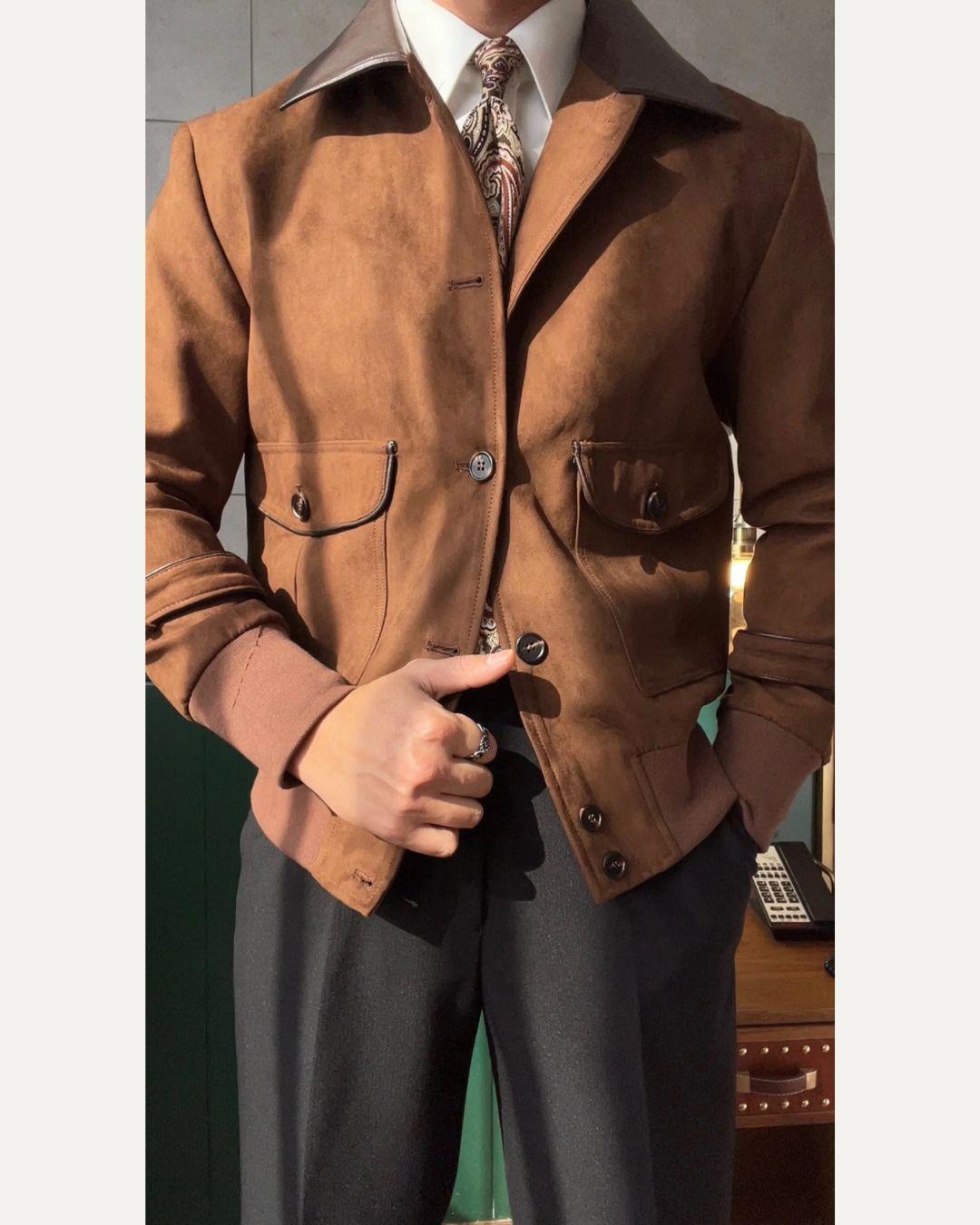 Men’s Slim Fit Retro Bomber Jacket