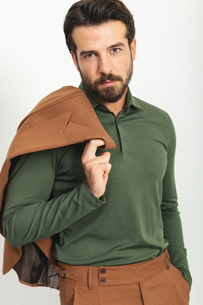 Brabion Rocco Rust Brown Slim Fit Peak Lapel Suit