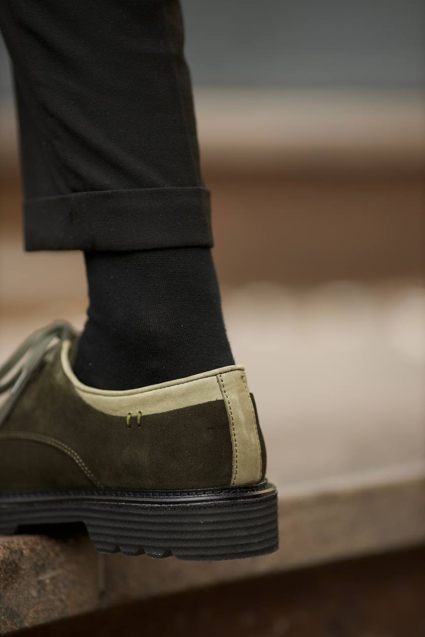 Bojoni Denver Suede Leather Khaki Shoes