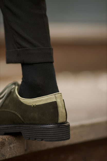 Bojoni Denver Suede Leather Khaki Shoes