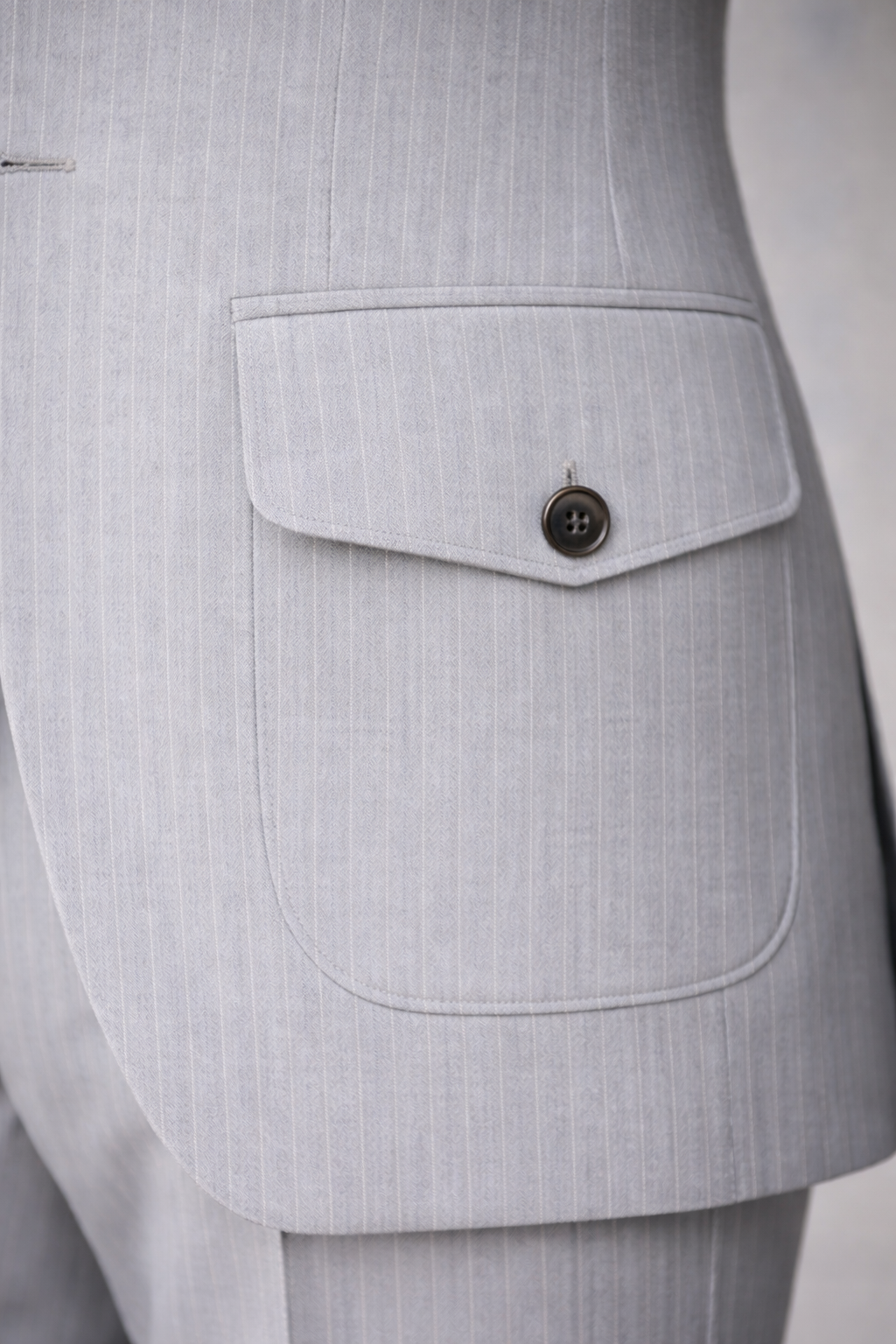 Grey Striped Slim-Fit Suit 3-Piece VIOSSI
