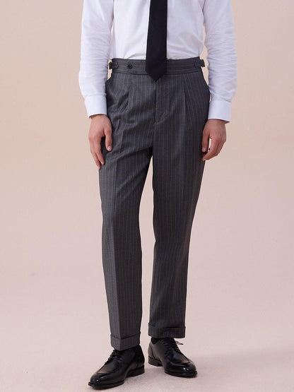 Men's Pinstripe Tailored Trousers