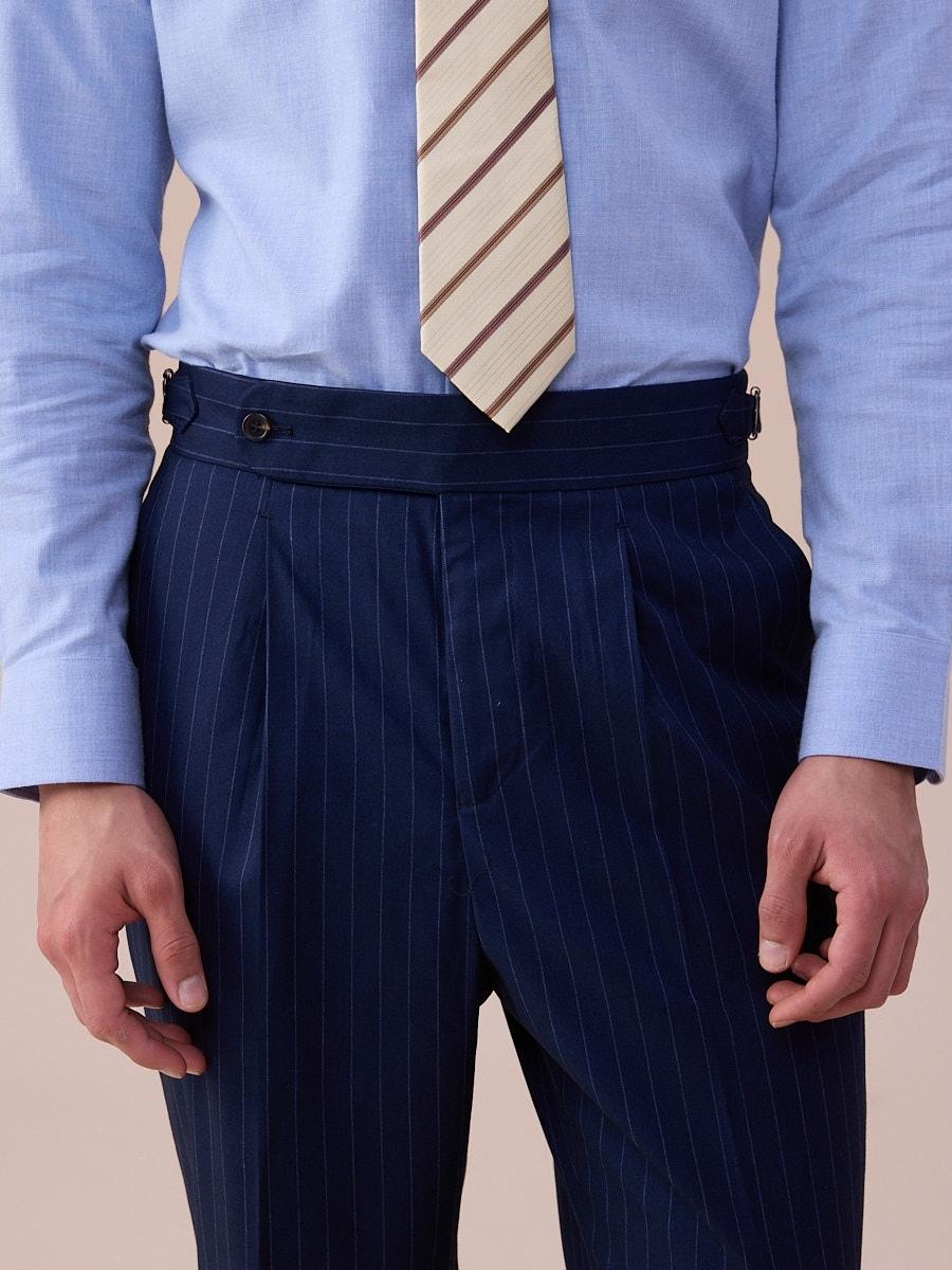 Men's Pinstripe Tailored Trousers
