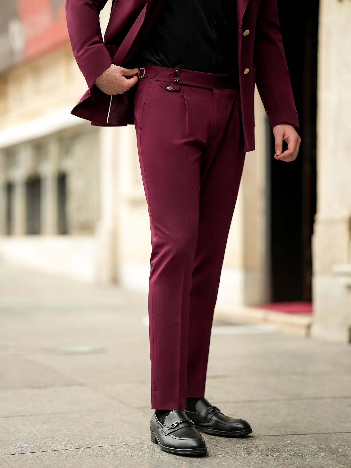 Bordeaux Double Breasted Suit 2-Piece VIOSSI