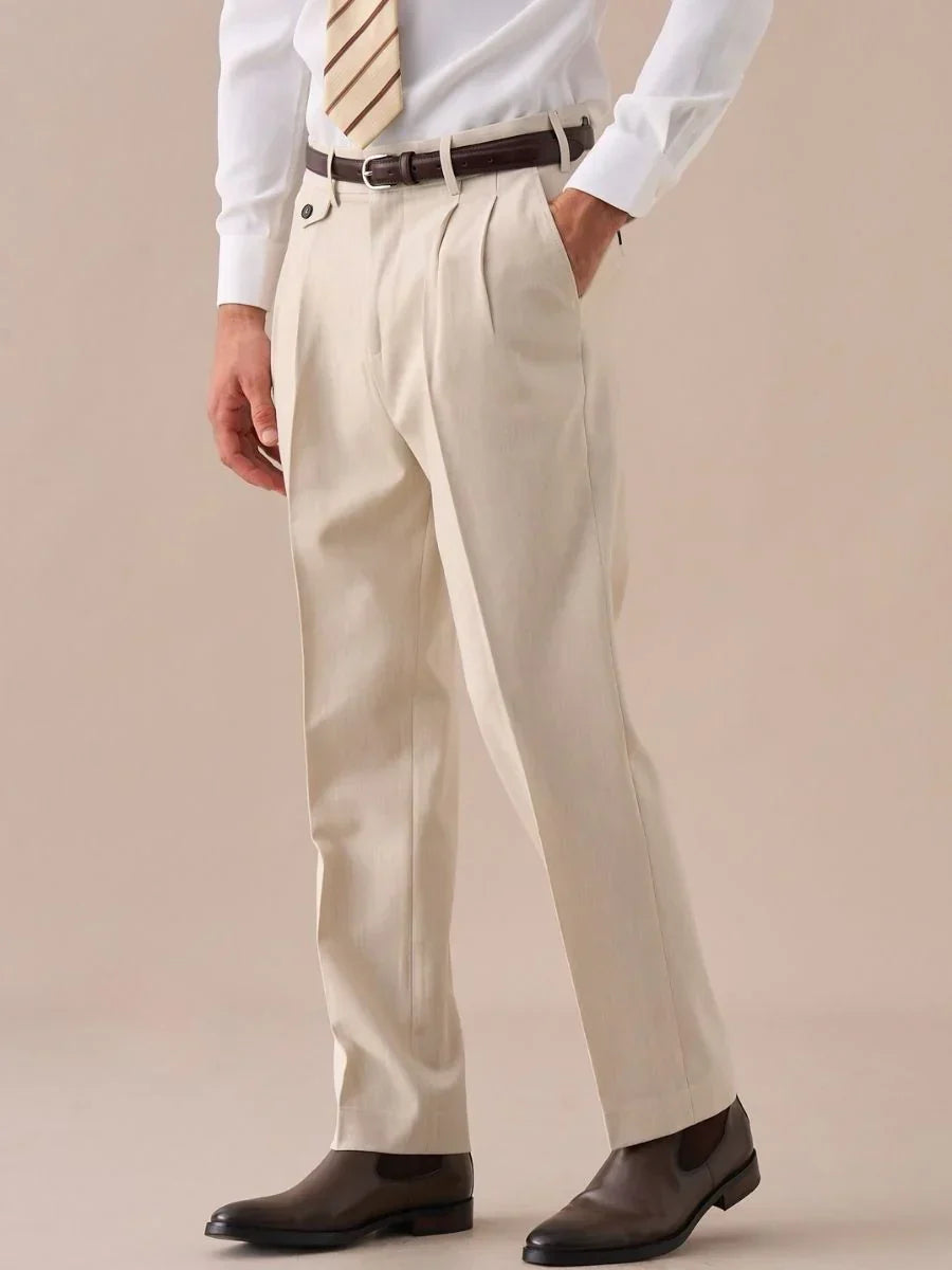 Livorno Double Pleated Belt Loop Pants