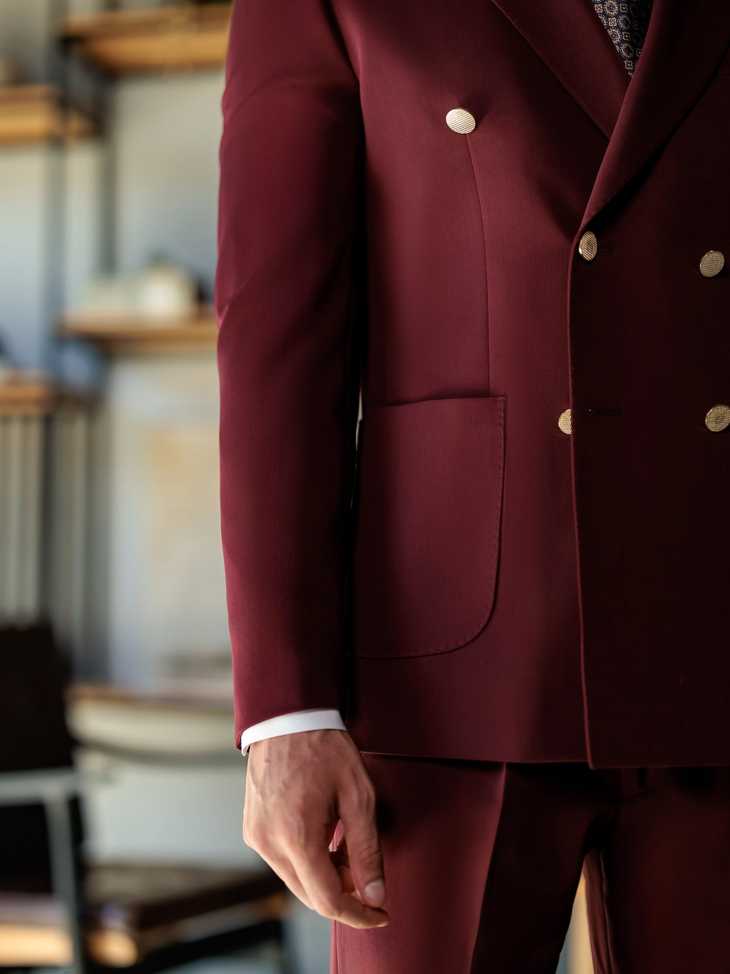 Bordeaux Double Breasted Suit 2-Piece VIOSSI