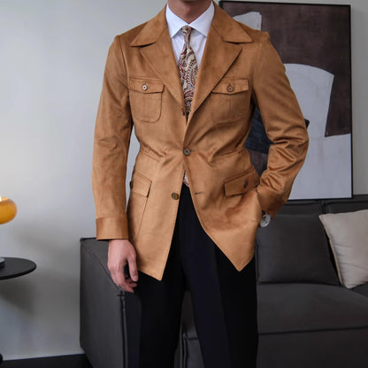 Men’s Suede Safari Jacket - BRABION