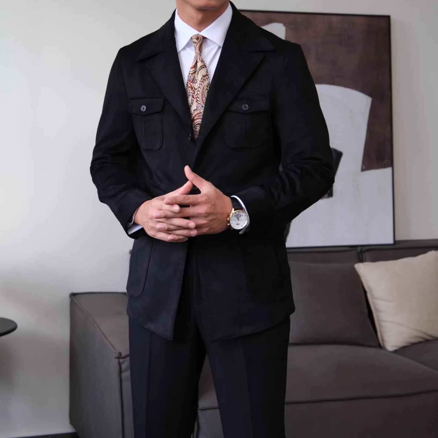 Men’s Suede Safari Jacket - BRABION