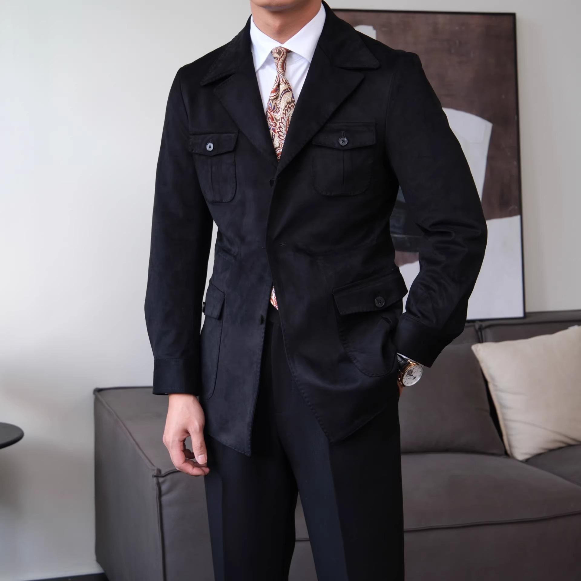 Men’s Suede Safari Jacket - BRABION