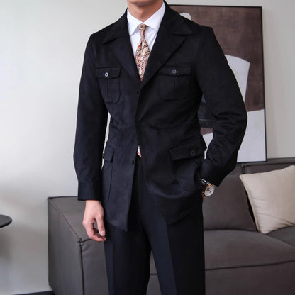 Men’s Suede Safari Jacket - BRABION