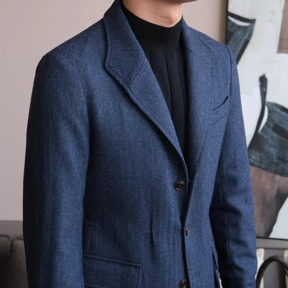 Herringbone Retro Wool Blend Jacket