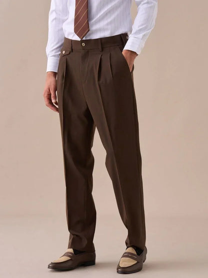 Livorno Double Pleated Belt Loop Pants