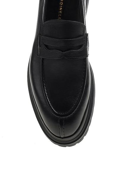 Bojoni Chicago Leather  Black Loafer Shoes