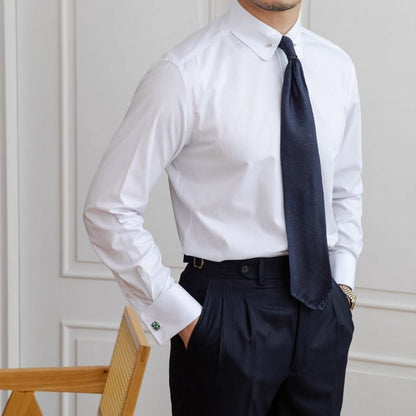 Short Collar Shirt with Cufflinks