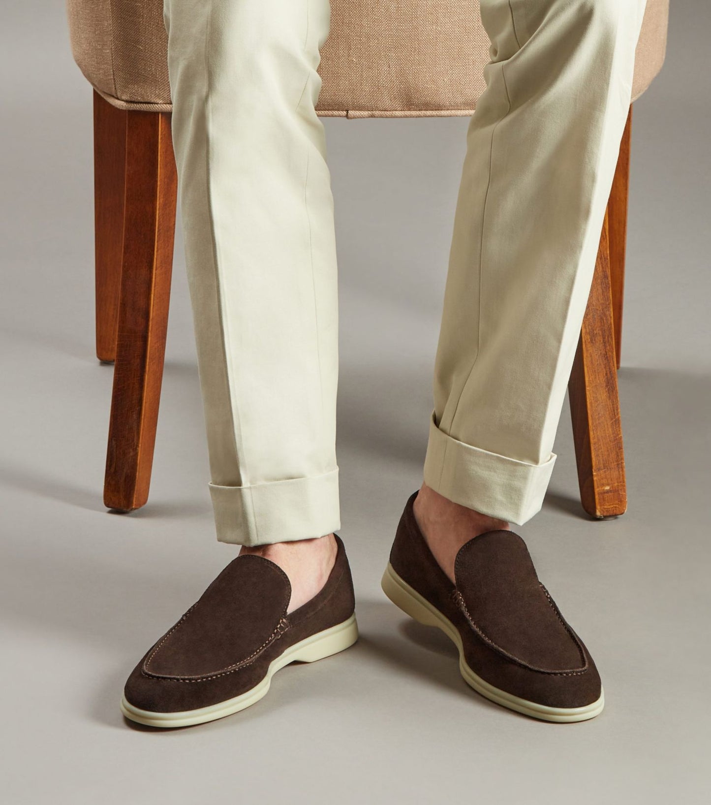 Brabion Unlined Capri Suede Loafer – Brown for the Modern Gentleman