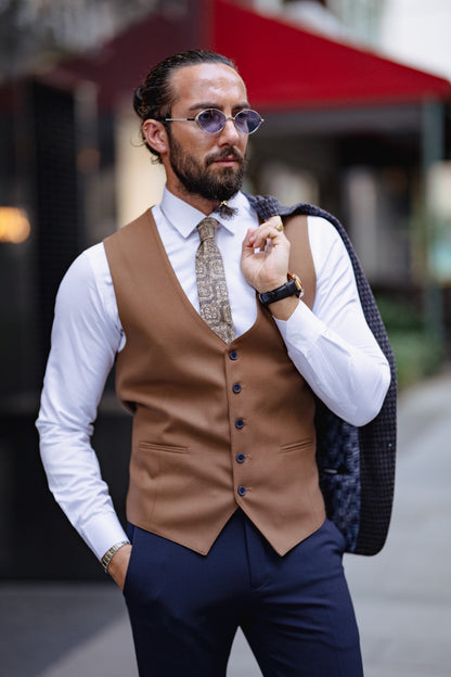 Paris Navy Blue Slim Fit Peak Lapel 3 Piece Combined Suit