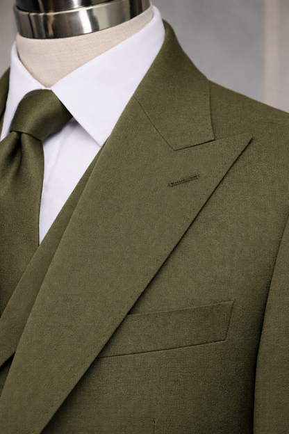 Khaki Slim-Fit Suit 3-Piece
