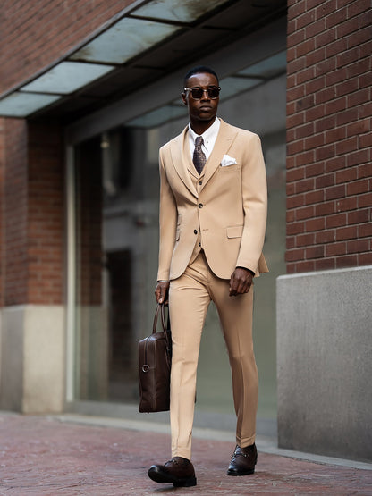 Camel Slim-Fit Suit 3-Piece VIOSSI