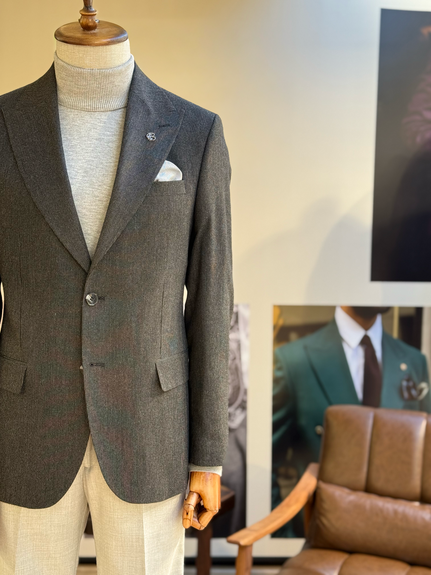 Black Single Breasted Blazer - BRABION