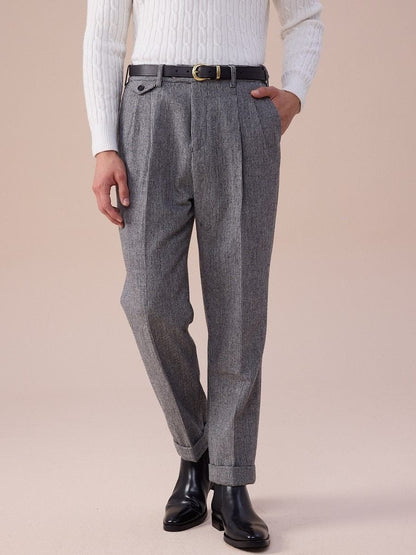 Piemonte High Waisted Wool Pants
