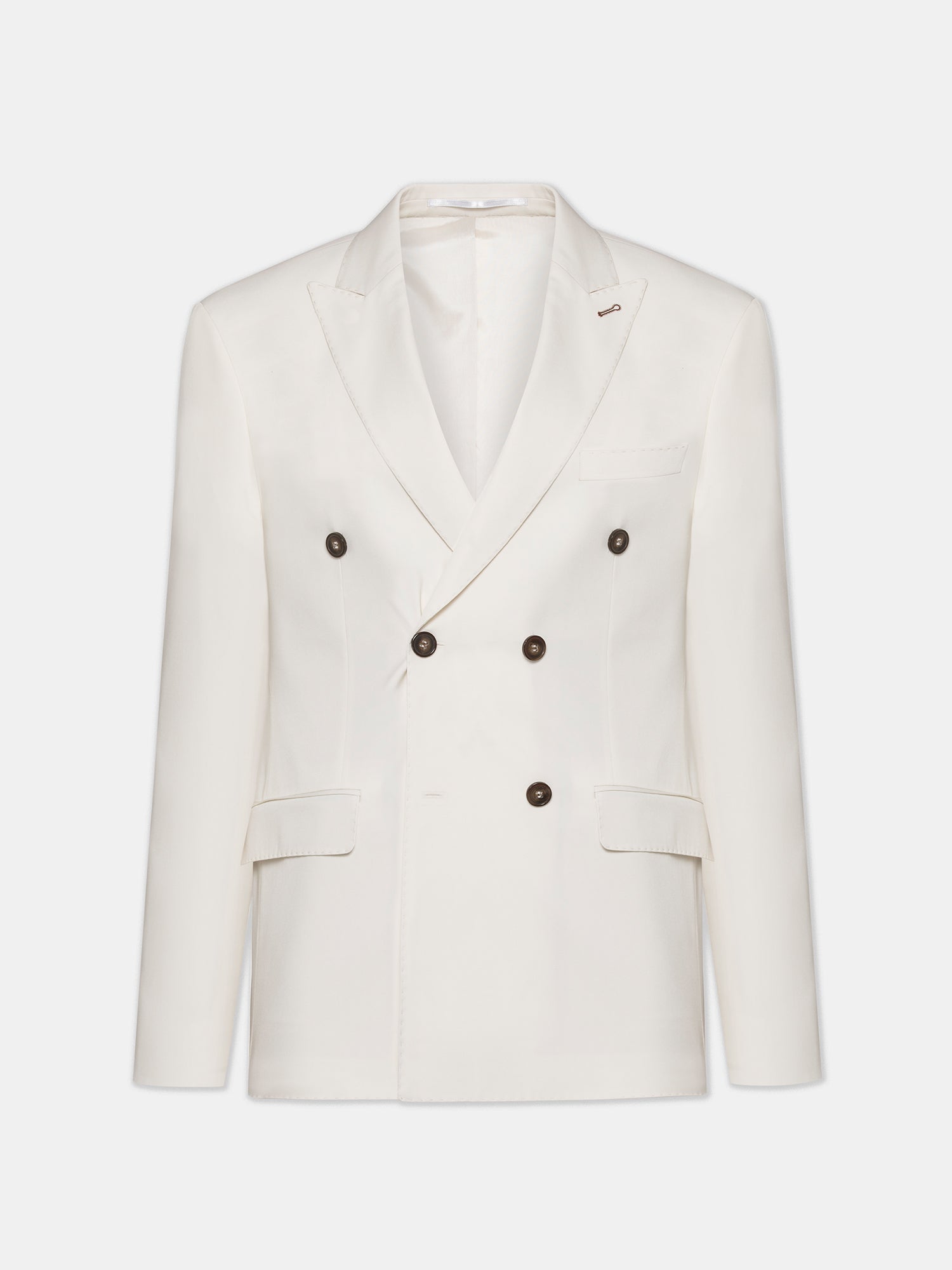White Double Breasted Suit 2-Piece - BRABION