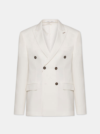 White Double Breasted Suit 2-Piece - BRABION
