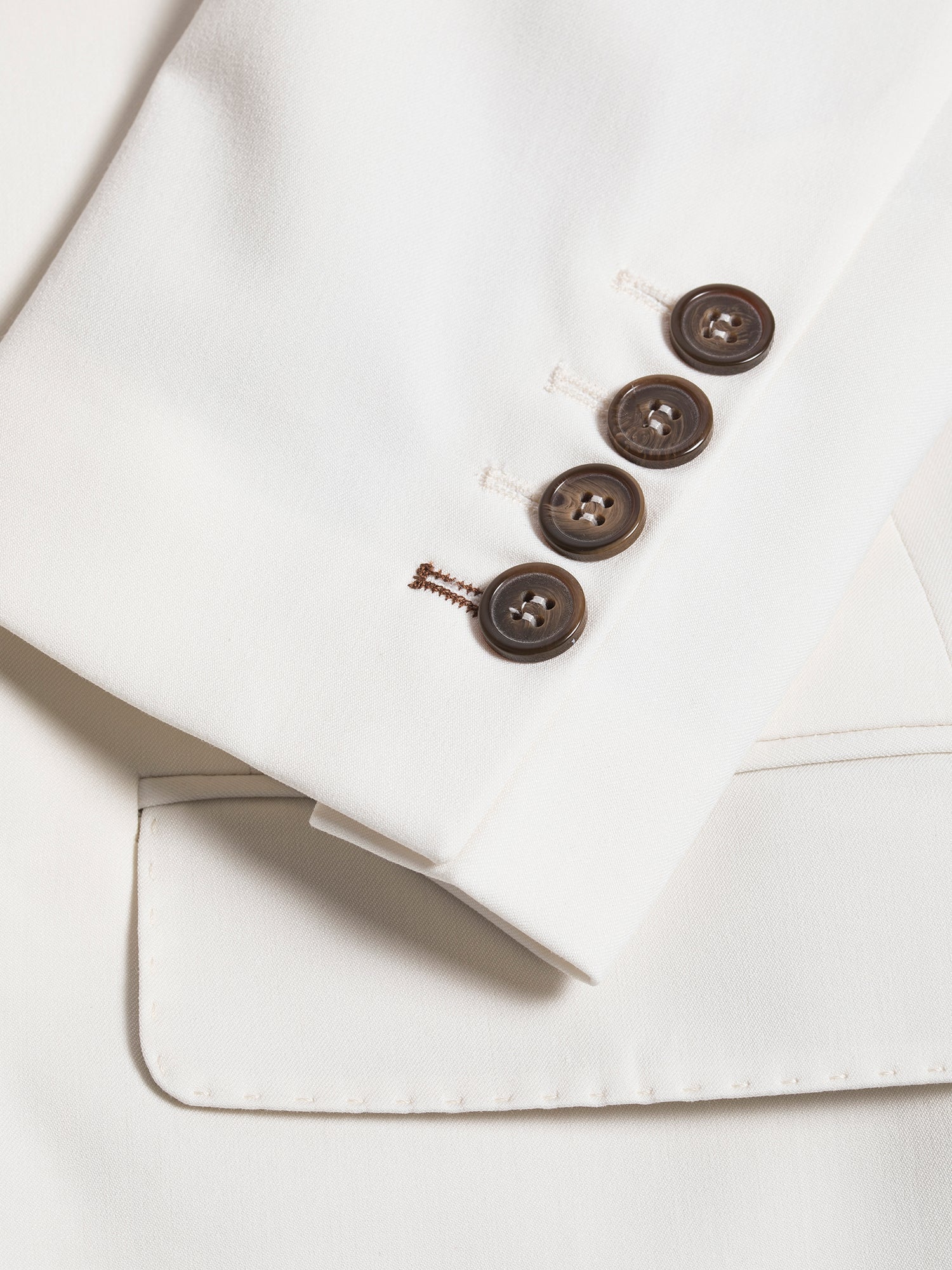 White Double Breasted Suit 2-Piece - BRABION