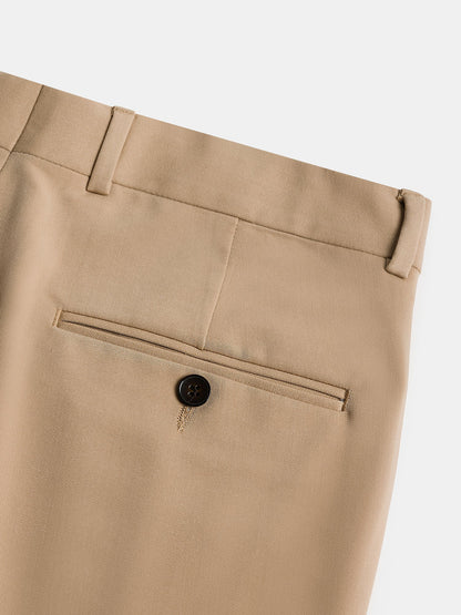 Donazi Camel High Waist Slim-Fit Pants VIOSSI