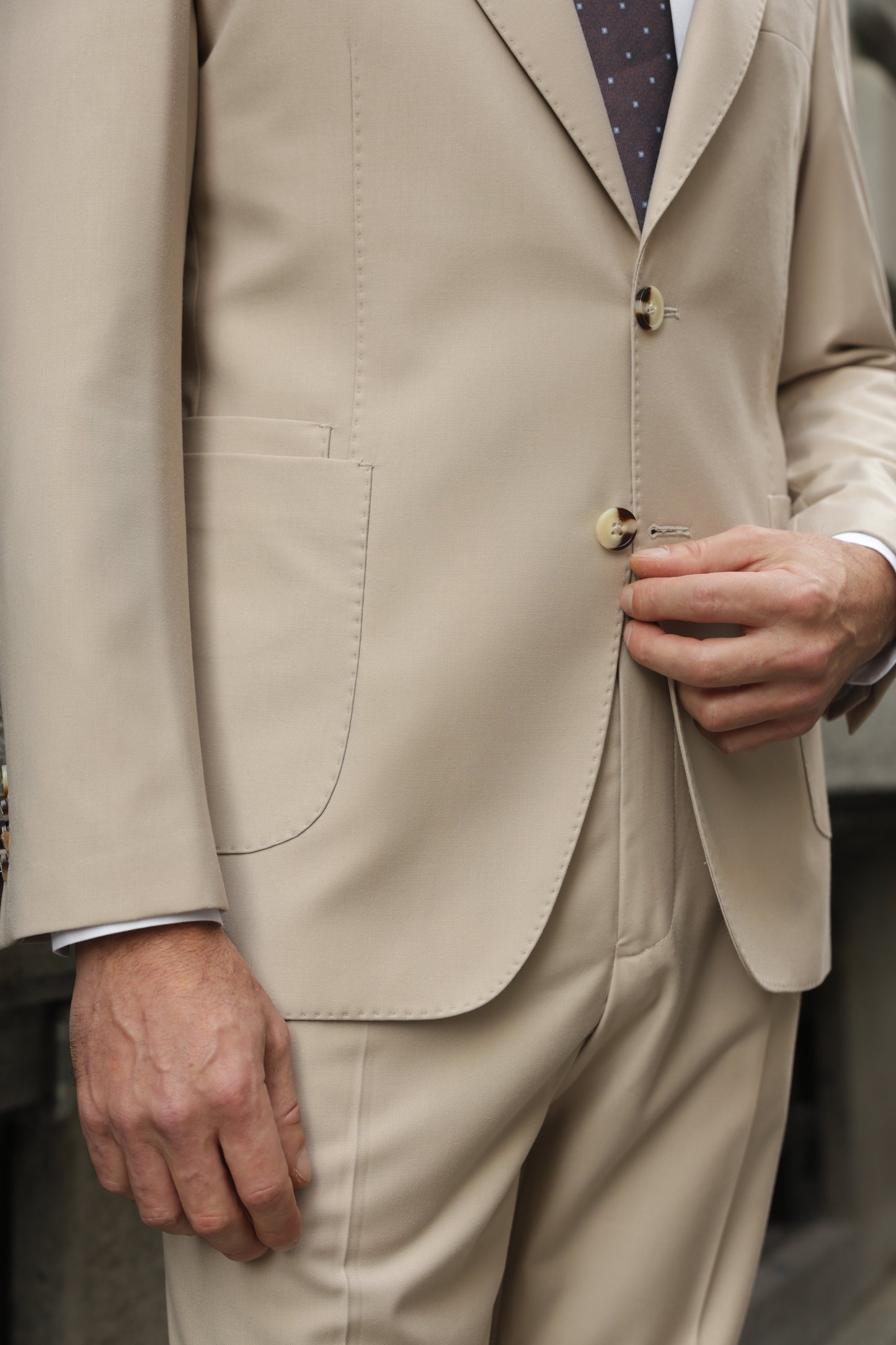 Beige Slim-Fit Suit 2-Piece VIOSSI - CB