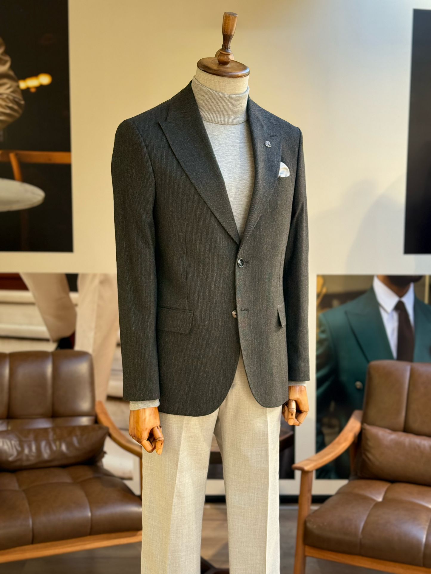 Black Single Breasted Blazer - BRABION