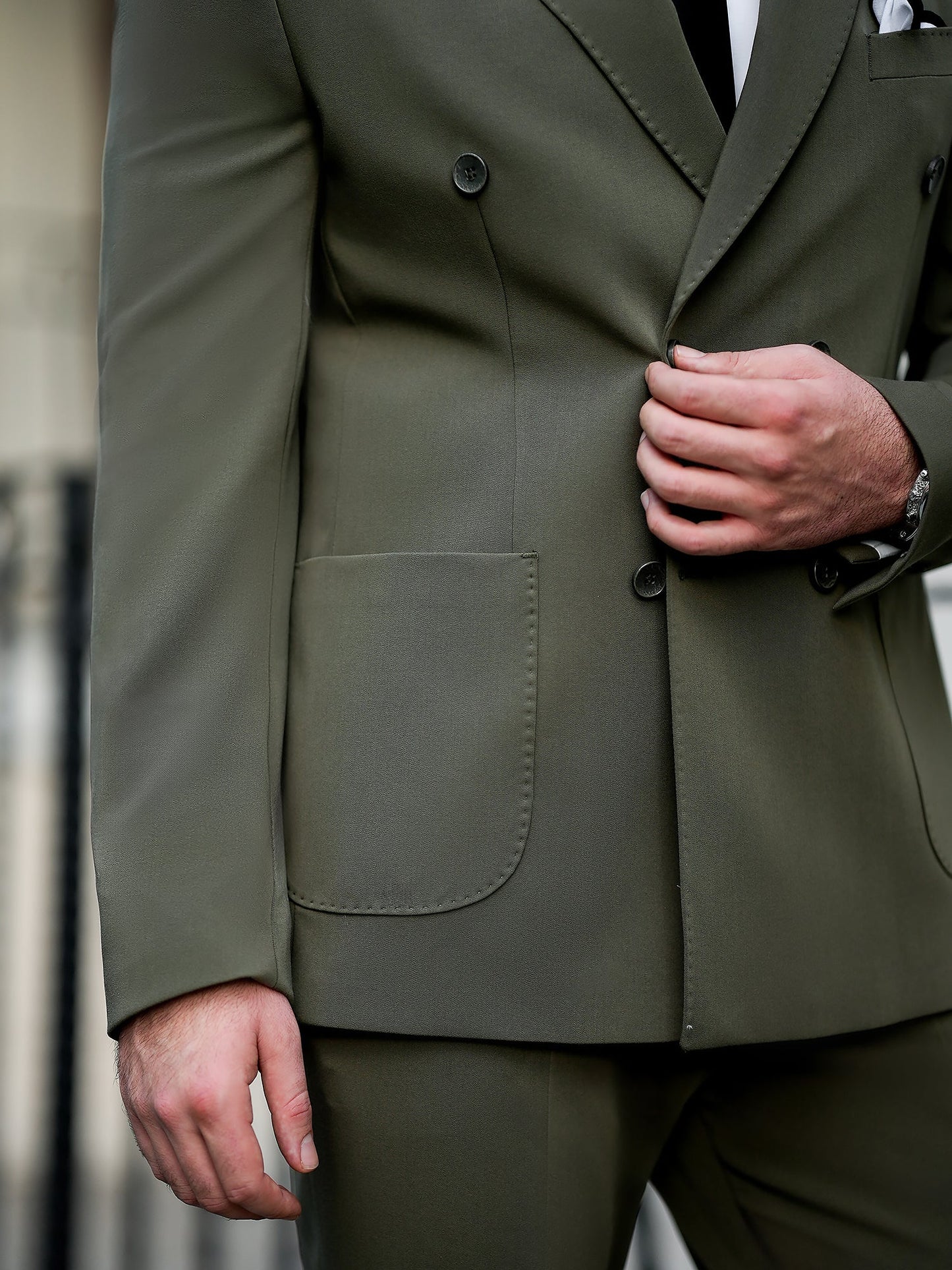 Khaki Double Breasted Suit 2-Piece VIOSSI