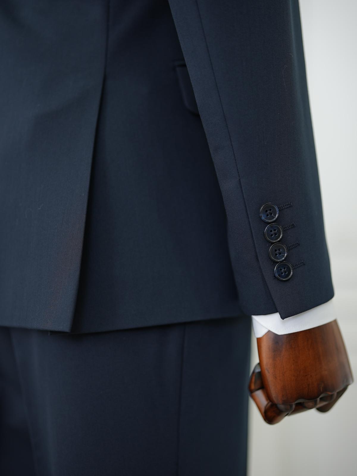 Brabion Aston Navy Blue Slim Fit 3 Piece Suit