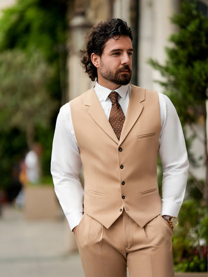Camel Slim-Fit Suit 3-Piece VIOSSI