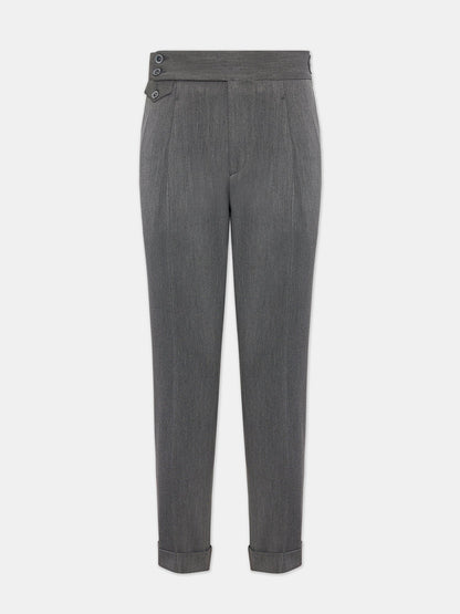 London Grey High Waist Slim-Fit Pants VIOSSI