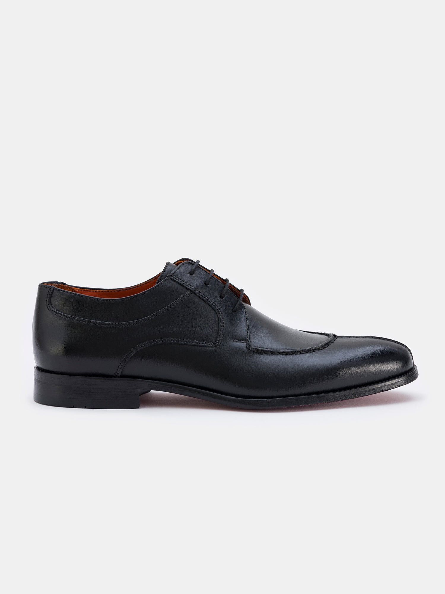 Black Leather Split Toe Derby VIOSSI