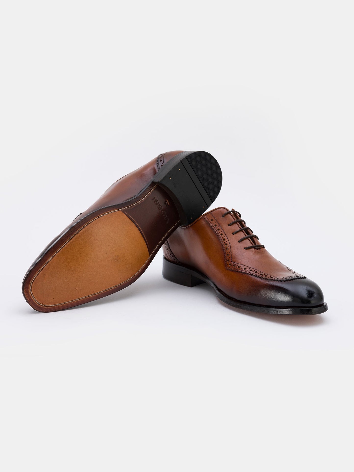 Brown Leather Wingtip Oxford VIOSSI