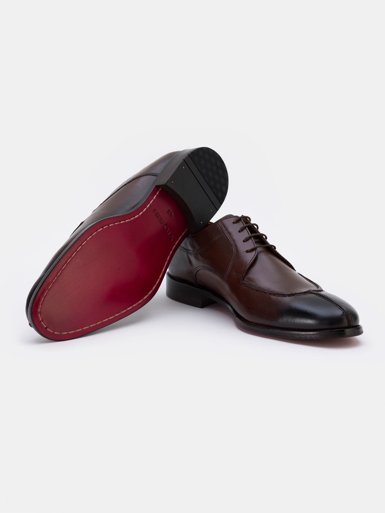 Brown Leather Split Toe Derby VIOSSI